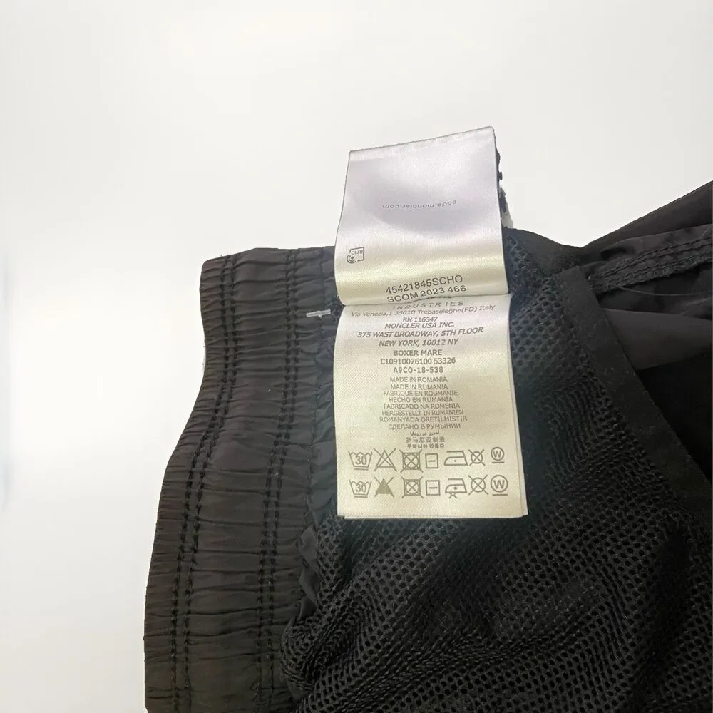 Moncler Nylon Shorts Men Black Swim Trunks Board Shorts Luxury Size XL